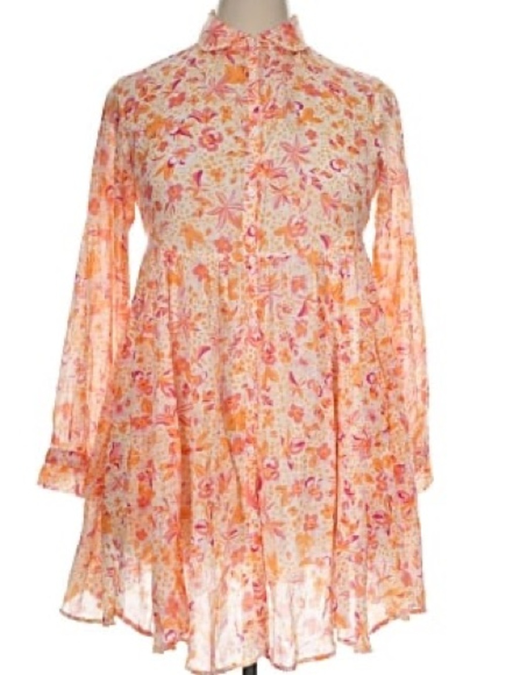 Poupette St Barth Lili Mini Dress Cover-Up Shirtdress Size S/M
